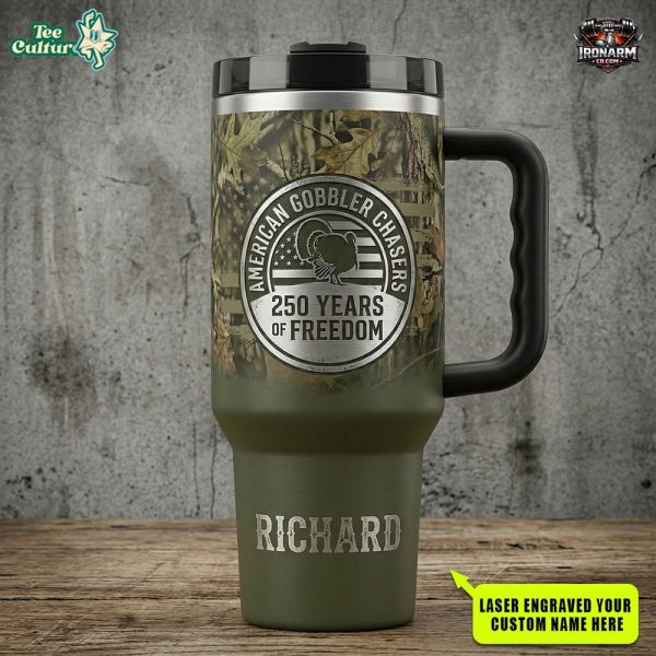 Turkey Hunting 40oz Engraved Tumbler TET by Teesculture.com