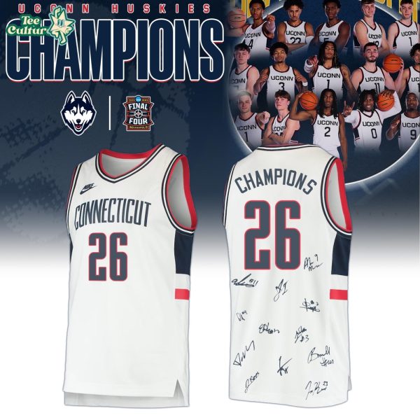 UCONN Special NCAA Basketball Champions 2026 Limited Edition White Jersey