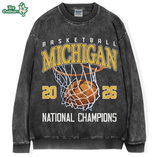 Vintage Michigan NCAA 2026 Champions Basketball Sweatshirt