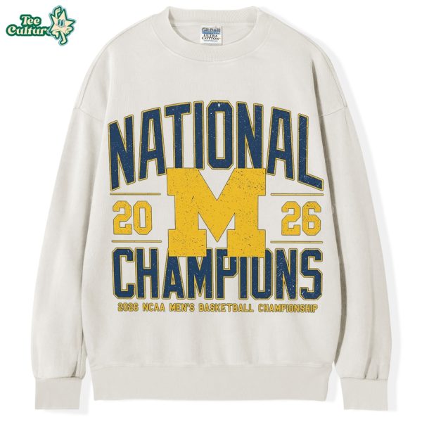 Vintage Michigan NCAA 2026 Champions Sweatshirt by Teesculture.com