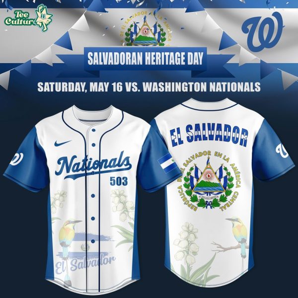 Washington Nationals x Salvadoran Heritage Day in DC 2026 Edition Jersey