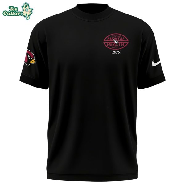 Arizona Cardinals Black Tackling Mental Heath TShirt by Teesculture.com