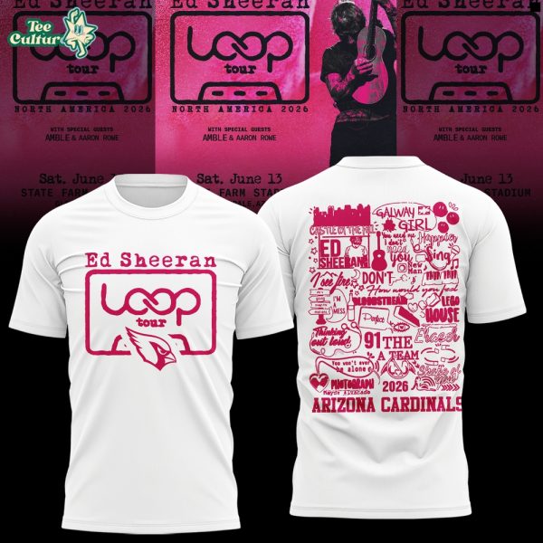 Arizona Cardinals x Ed Sheeran’s LOOP Tour Limited Edition T-Shirt