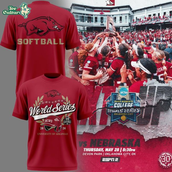 Arkansas Razorbacks Softball 2026 College World Series T-Shirt V2