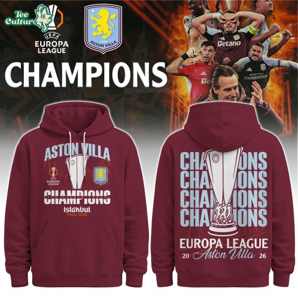 Aston Villa Special Europa League Champions 2026 Limited Edition Hoodie #3