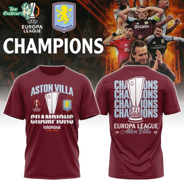 Aston Villa Special Europa League Champions 2026 Limited Edition T.shirt #2