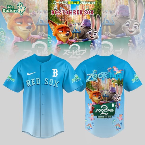 Boston Red Sox x Zootopia 2 Limited Edition Baseball Jersey