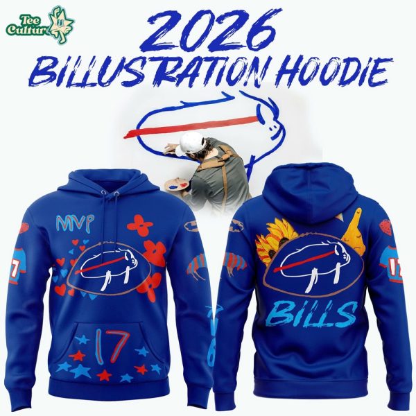 Buffalo Bills 2026 “Billustration” Blue Hoodie