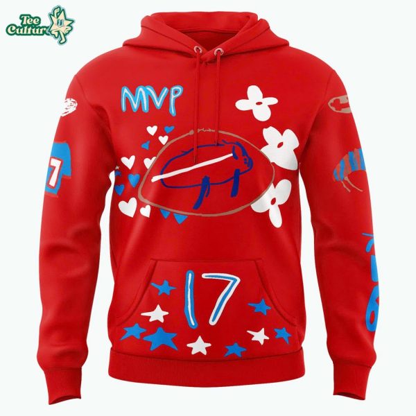 Buffalo Bills 2026 Billustration Red Hoodie by Teesculture.com