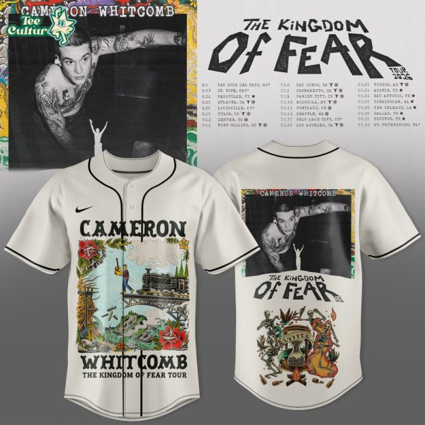Cameron Whitcomb The Kingdom of Fear Tour 2026 Baseball Jersey