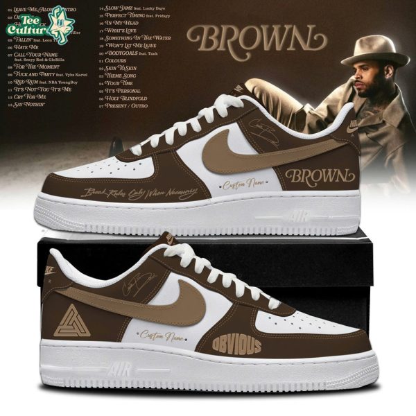 Chris Brown BROWN Album Custom Air Force 1 Sneaker