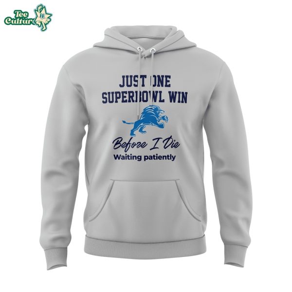 Detroit Lions Just One Super Bowl Win Before I Die Hoodie