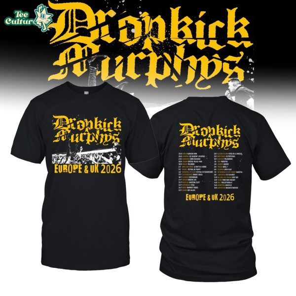 Dropkick Murphys Europe And UK 2026 Tour Limited Edition Shirt