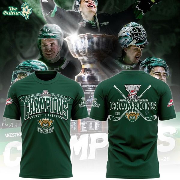 Everett Silvertips WESTERN HOCKEY LEAGUE CHAMPIONS TShirt by Teesculture.com