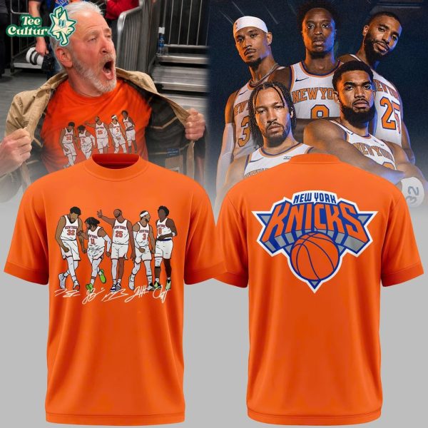Exclusive T-shirts signed by Jalen Brunson, Karl-Anthony Town, sOG Anunoby, and Mikal Bridges V2