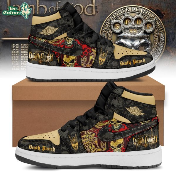 Five Finger Death Punch Skull Riot Air Jordan 1 Sneaker