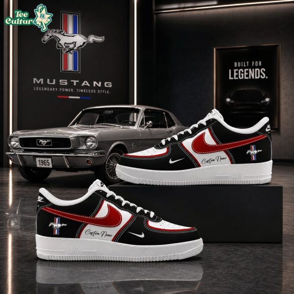 Ford Mustang Custom Name AF1 Sneakers by Teesculture.com