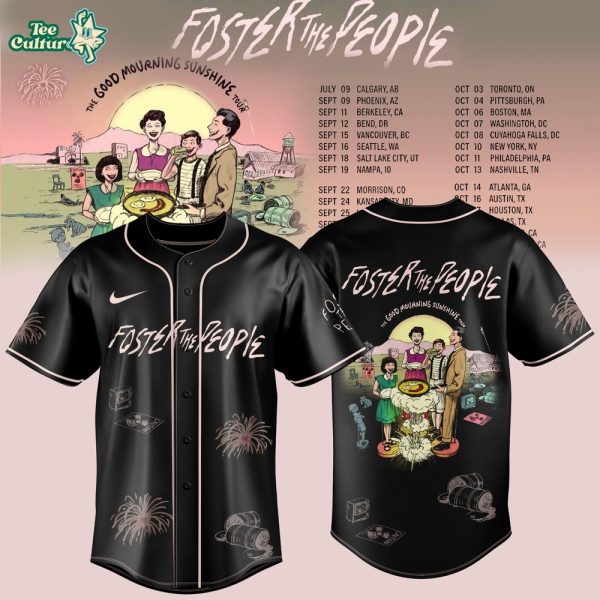 Foster The People THE GOOD MOURNING SUNSHINE TOUR Special Baseball Jersey