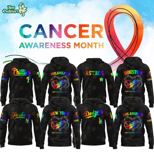 Full Team Baseball x Cancer Awareness Month Personalized Special Edition Hoodie