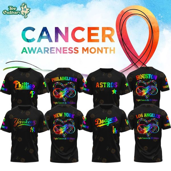 Full Team Baseball x Cancer Awareness Month Personalized Special Edition Tshirt