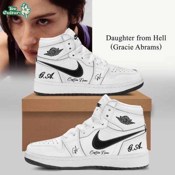Gracie Abrams Daughter from Hell Signed White Shoes AJ1