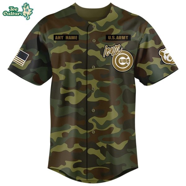 Iowa Cubs 2026 Armed Forces Custom Baseball Jersey by Teesculture.com