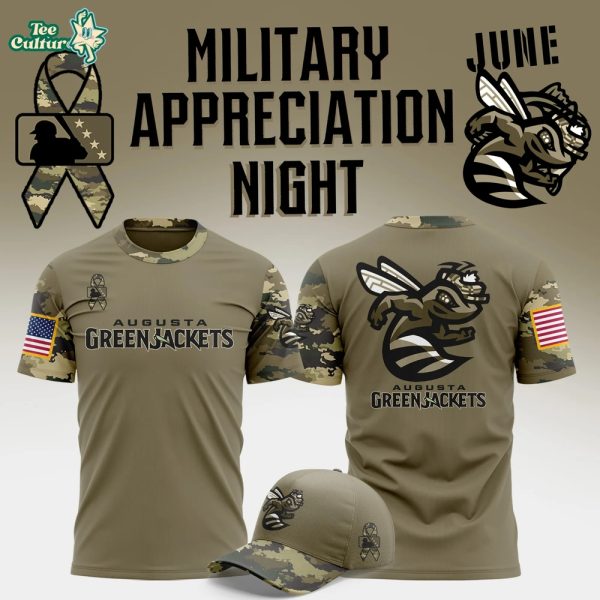 Limited Edition Augusta GreenJackets Military Appreciation Night 2025 T-shirt