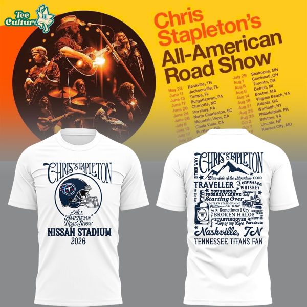 Limited Edition Chris Stapleton “All-American Road Show” At Nissan Stadium Shirt V2