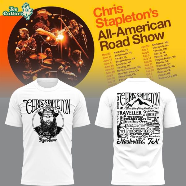 Limited Edition Chris Stapleton “All-American Road Show” At Nissan Stadium Shirt V3