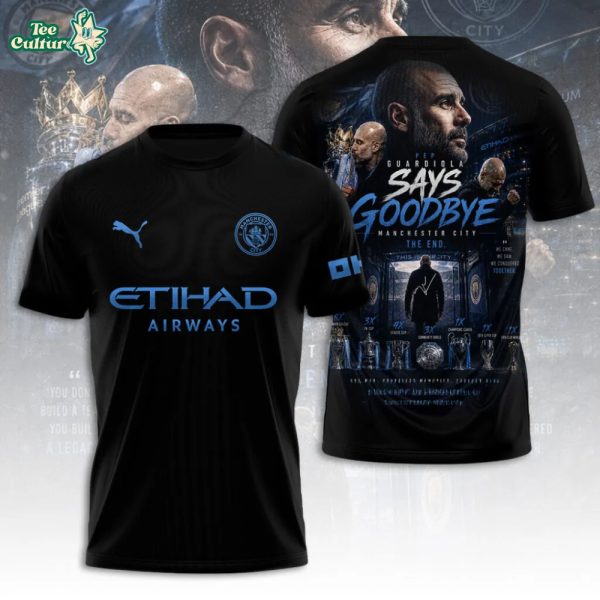 Limited Edition Manchester City Says Goodbye Pep Guardiola Shirt