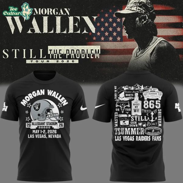 Limited Edition Morgan Wallen x Las Vegas Raiders - Still The Problem Tour 2026 Shirt