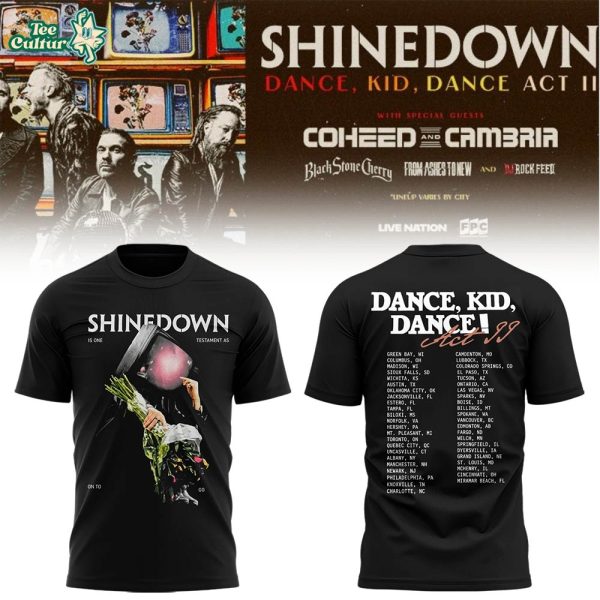 Limited Edition SHINEDOWN Dance Kid Dance Act II Tour 2026 Shirt V2