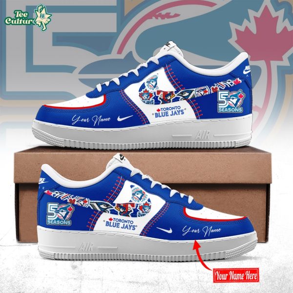 Limited Edition Toronto Blue Jays 50th Anniversary Blue AF1 Sneaker