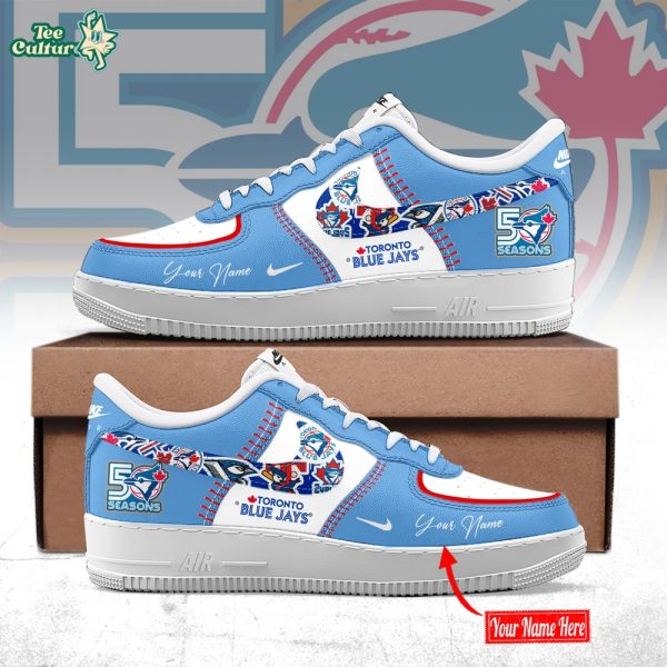 Limited Edition Toronto Blue Jays 50th Anniversary Light Blue AF1 Sneaker