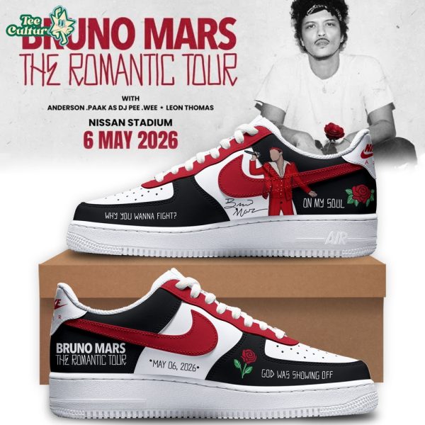 Limited Edtion Titans x Bruno Mars Air Force 1 Sneakers V2