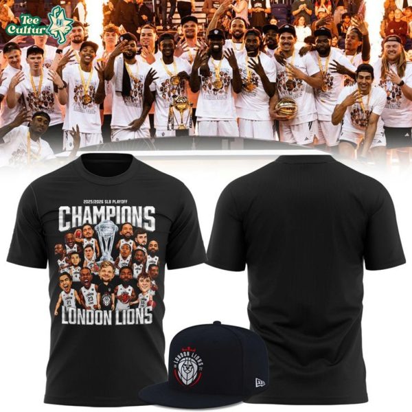 London Lions 20252026 SLB Playoff Champions Shirt by Teesculture.com