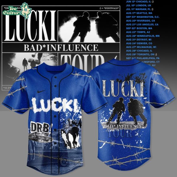 Lucki Bad Influence Tour 2026 Deadboylife Baseball Jersey