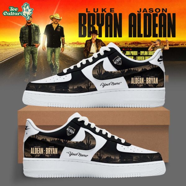 Luke Bryan x Jason Aldean Double Down Tour 2026 Desert Highway Custom Air Force 1
