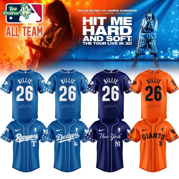 MLB ALL TEAMS x Billie Eilish HIT ME HARD AND SOFT: THE TOUR Jersey 6