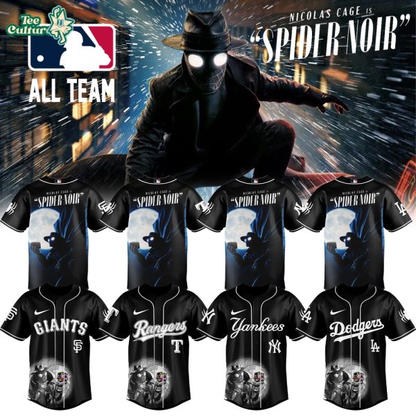 MLB All Teams x Spider-Man Noir 2026 Jersey V2