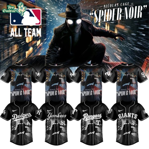 MLB All Teams x Spider-Man Noir 2026 Jersey V5