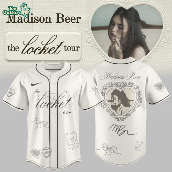 Madison Beer The Locket Tour 2026 Vintage Locket Script Baseball Jersey