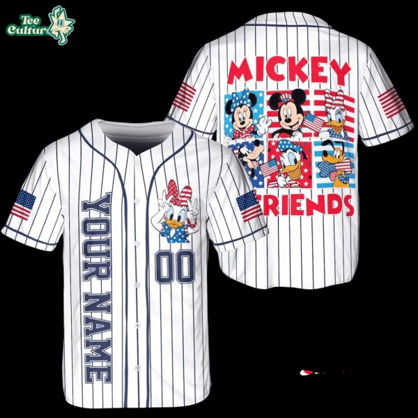 Mickey and Friends Daisy USA 250 Anniversary Baseball Jersey