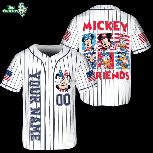 Mickey and Friends Minnie USA 250 Anniversary Baseball Jersey