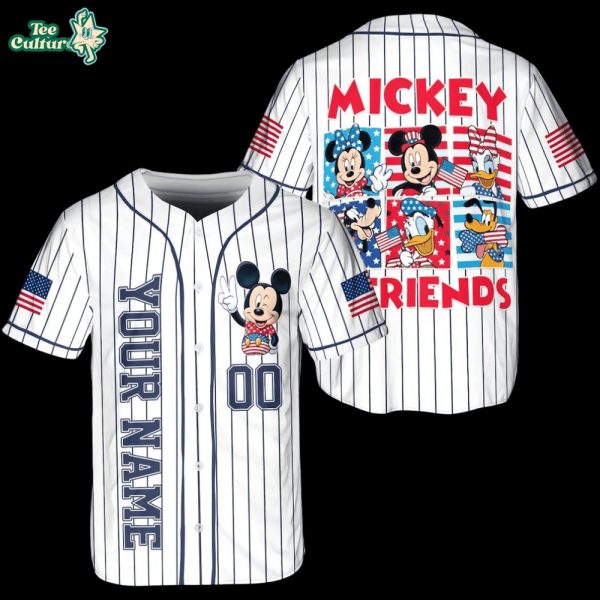 Mickey and Friends USA 250 Anniversary Baseball Jersey