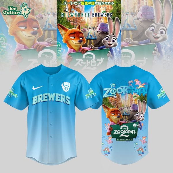 Milwaukee Brewers x Zootopia 2 Limited Edition Baseball Jersey