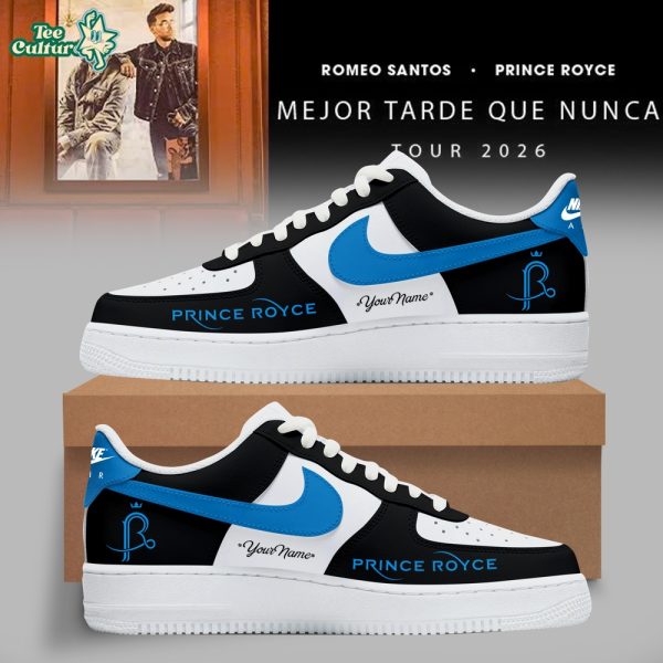 Romeo Santos & Prince Royce Mejor Tarde Que Nunca Tour 2026 PRINCE Blue AF1 Shoes