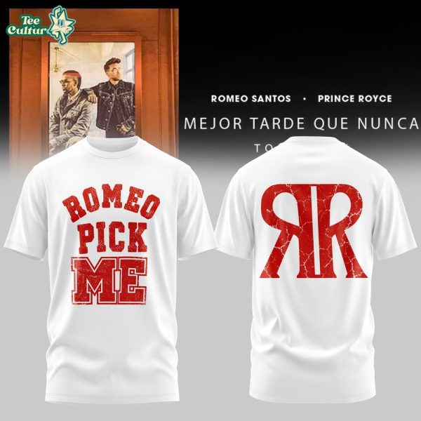 Romeo Santos & Prince Royce Mejor Tarde Que Nunca Tour 2026 "Romeo Pick Me" T-Shirt