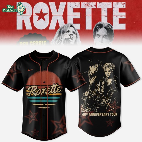 Roxette 40th Anniversary Tour 2026 Baseball Jersey