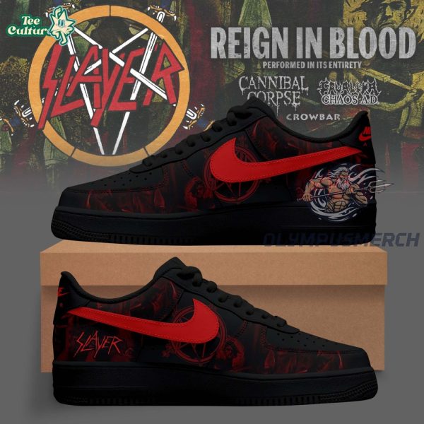 SLAYER Reign in Blood 40th Anniversary Limited Edition AF1 Shoes V2